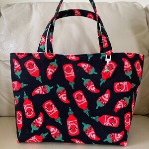 Cute Hot Pepper Sriracha Tote Bag
